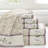 Embroidered Cotton Jacquard 6 Piece Towel Set-1372682434