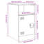 Raahima 34.5cm W Steel Bedside Table-890682542