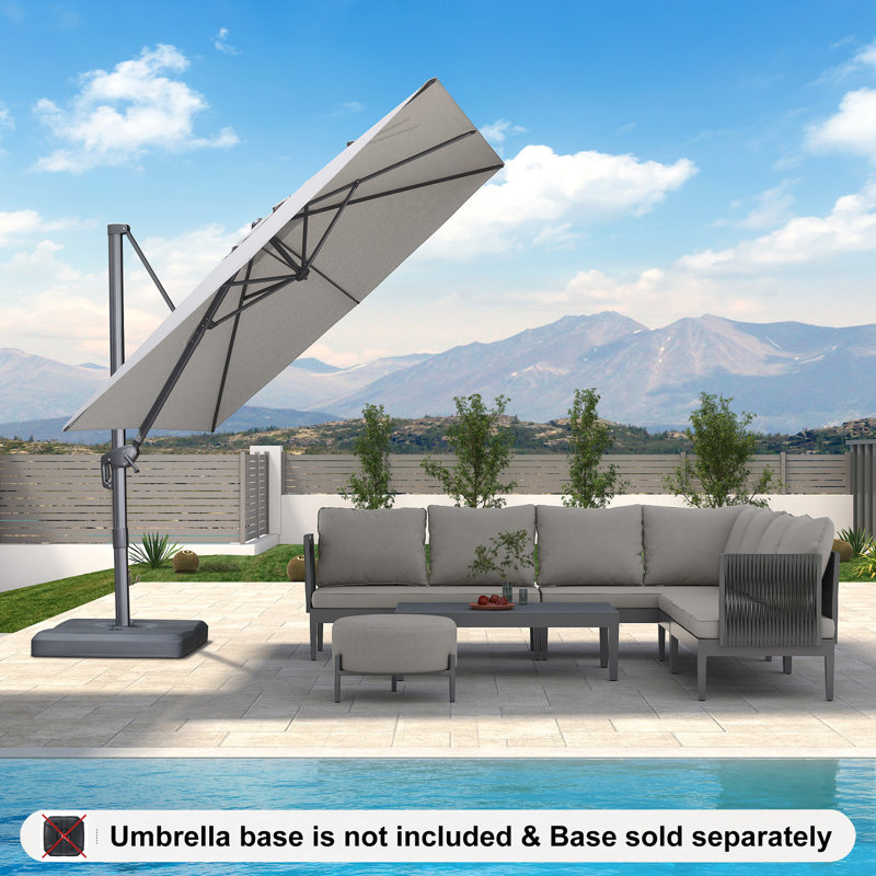 274cm Cantilever Parasol, Light Grey