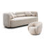 3 + 1, canapé moderne luxueux pour le salon, canapé rembourré en molleton beige bouclé pour bureau personnel, beige clair-129880554