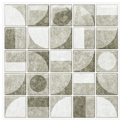 11.81" x 11.81" 3D Square Peel and Stick Backsplash Tile, Waterproof and Self-Adhesive Wall Tiles for Kitchen & Bathroom, 2mm Thicker Cover 9.7sq.ft