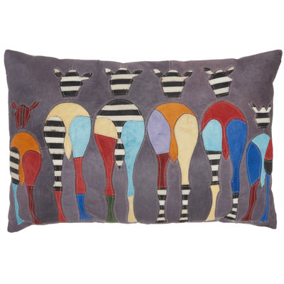 Leather/Suede Throw Pillow