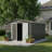 10X12 Ft Metal Outdoor Storage Sheds  , Grey