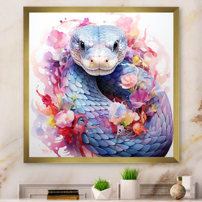 Snakes Floral Grace II - Snake Animal, art mural