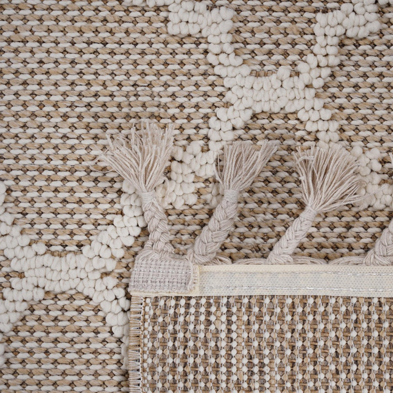 2X8 Area Rug Trellis Indoor-Outdoor, Runner 2'2" x 8', Ivory