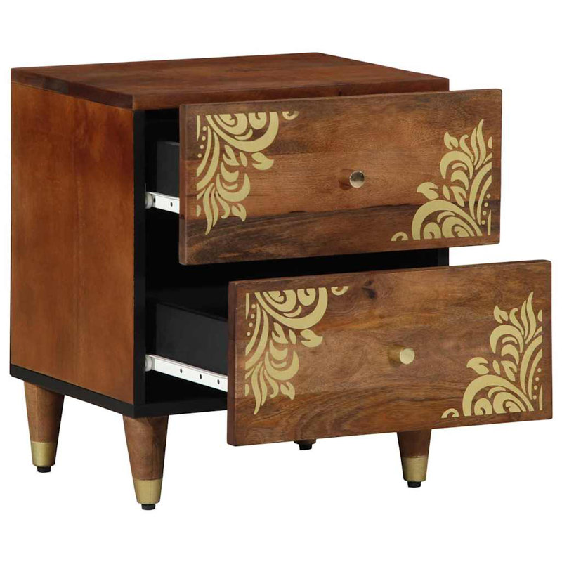 40cm W Solid Wood Bedside Table