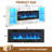 83" Fireplace TV Stand With Power Outlet, Large Media Console With 50" Fireplace, High Gloss Large Entertainment Center W/5000-Colors LED Lights & Drawers For Living Room, White-1713857740-1761993800