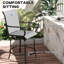 Chaises de bar pivotantes 360 avec cadre en acier à mailles élevées pour l'extérieur, balcon, bord de piscine, cour arrière, tabourets gris de 2, tissu en filet,