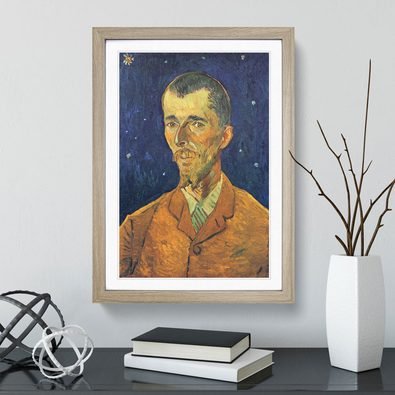 Eugene Boch by Vincent Van Gogh - Picture Frame Painting, 48cm H x 36cm W x 2cm D, Oak Framed