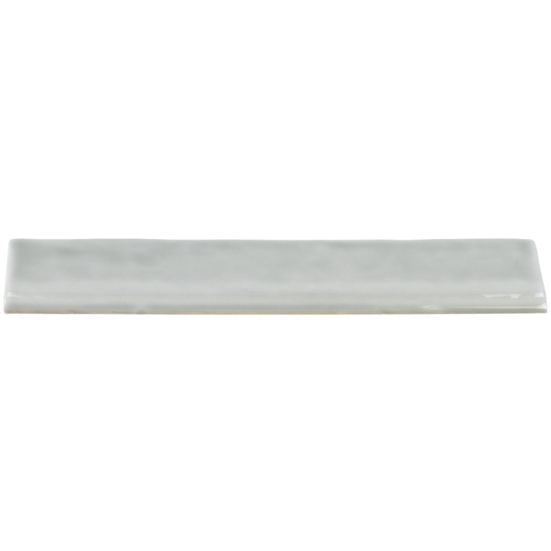 Taupe Polished Ceramic Bullnose Wall Tile Trim, 2x10