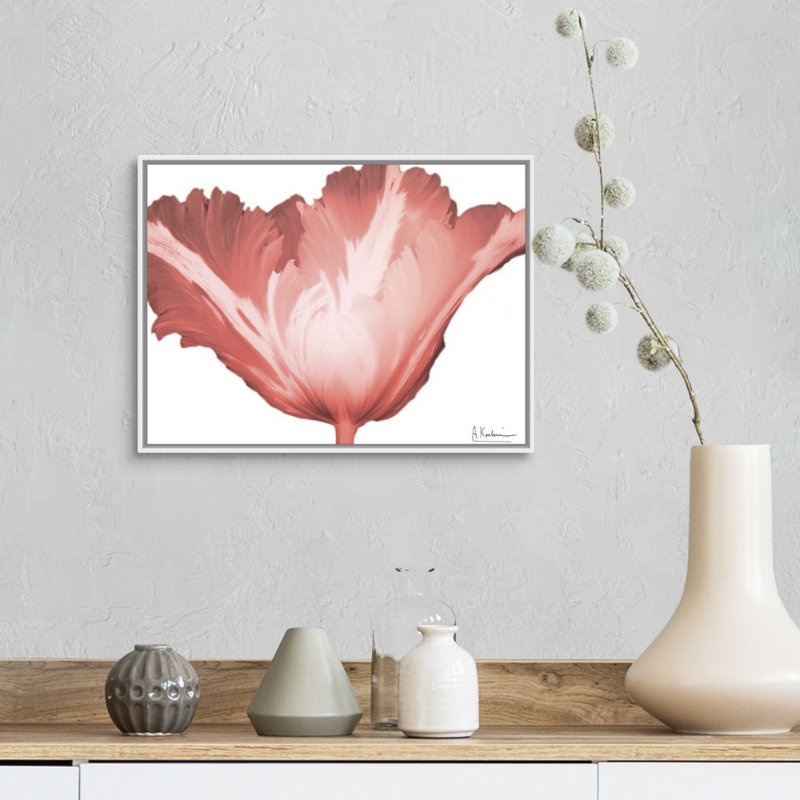 "Coral Blossom 1" par Albert Koetsier, reproduction d’art sur toile, H 14 po x l 18 po x P 1,75 po, Toile blanche encadrée