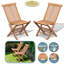 Chaise de patio pliante teck Sadie