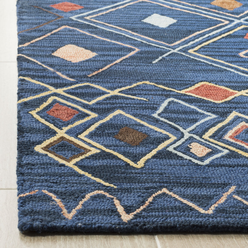 Renfrow Hand Hooked Wool And Cotton Southwestern Rug, Runner 2'3" x 12'