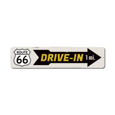 Drive-In Route 66 Custom Aluminum Sign