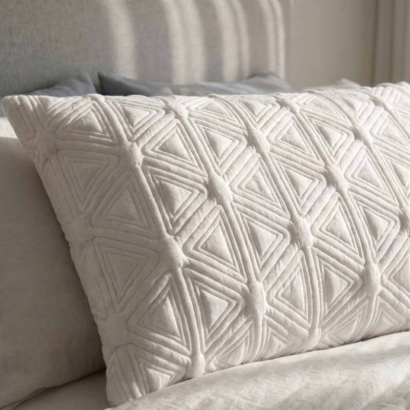 Shredded Memory Foam Queen Pillow Adjustable Loft Removable Polyester Cover White