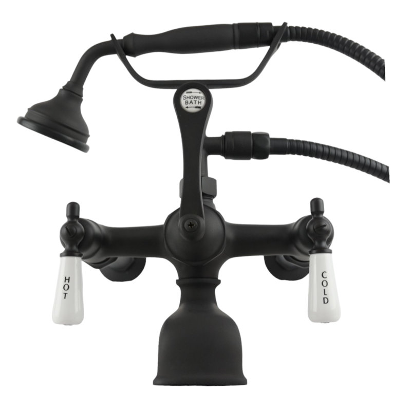 Telephone Wall Mount Lavatory Faucet with Handheld by Strom Living, Oil Rubbed Bronze