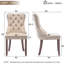 50cm H Tufted Velvet Upholstered Wing Back Armchair in Beige
