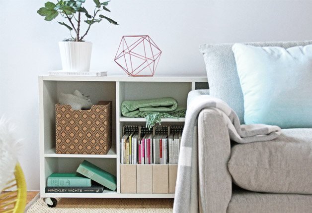 DIY Rolling Bookshelf