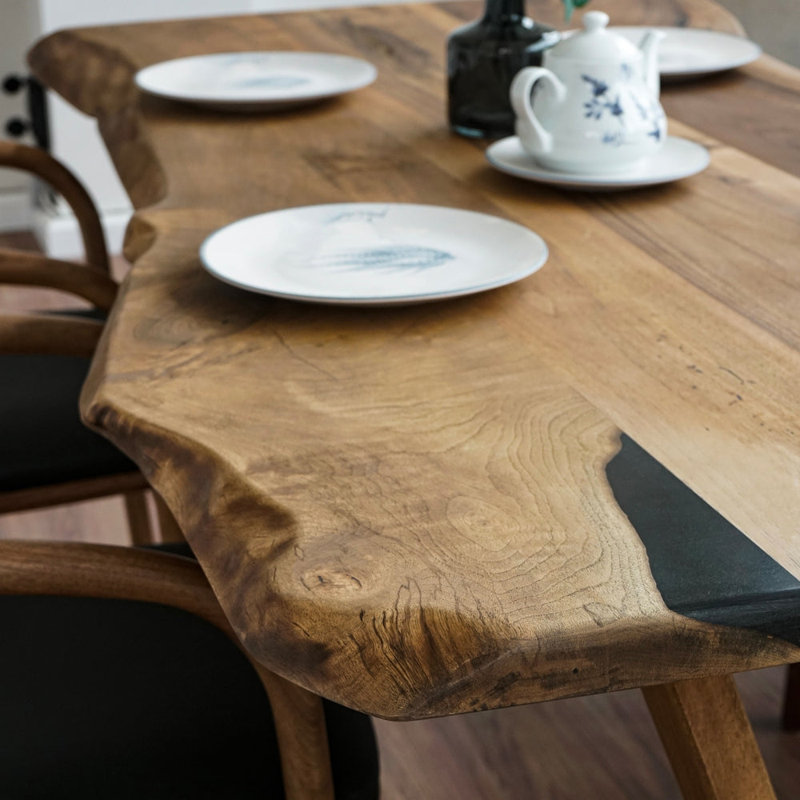 Table de salle à manger Live Edge, H 29,5 po x L 81,5 po x l 39,4 po