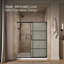 Elate Sliding Shower Door, 70-1/2" H x 56-1/4 - 59-5/8" W, With 1/4" Thick Crystal Clear Glass With Rectangular Grille Pattern-300507498