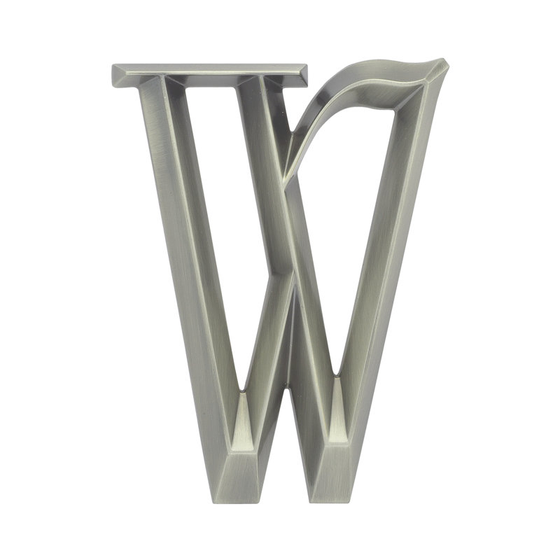 6 po  lettre de maison Classic, Nickel, W