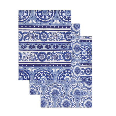 Ensemble de 3 torchons de cuisine en tissu 100% coton 27,50 "x 20" Maison d 'Hermine