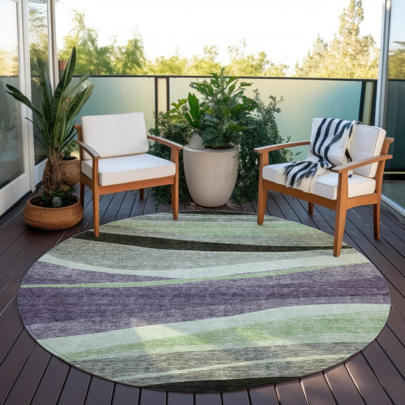 Tapis mauve lavable intérieur / extérieur Athena , 8 pi x 8 pi