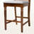 Wave Counter Stool Set with Gray Fabric and Walnut Brown Finish, 42.26'' H X 18.42'' W X 20.48'' D