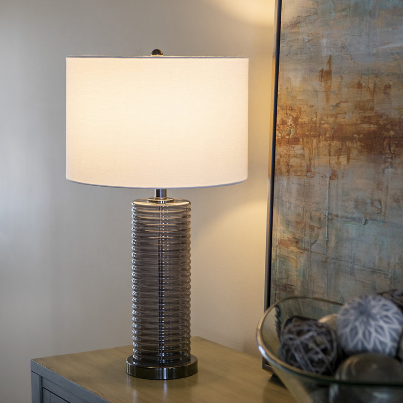 Lampe de table fumée transparente 26,75 po Rylie