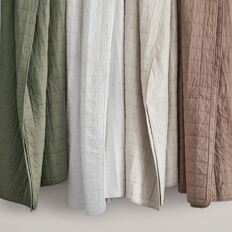 Ensemble de courtepointe 100% coton, Bouleau, Courtepointe très grand et 2 très grandes taies 