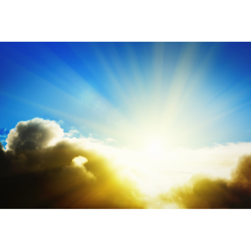 Glorious Sunrise Over Clouds by RapidEye - Wrapped Canvas Print, 81cm H x 122cm W