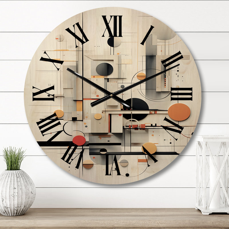 Horloge murale Pers bois, Moyenne