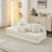 Boneless 78.8" W Convertible Folding Mattress Sofa, Chenille Floor Sofa Bed-1440777710
