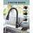 Single Handle Stainless Steel Pull-Down Kitchen Faucet with Deckplate and Glass Rinser Combo-101977509