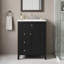 Ensemble de meuble-lavabo autoportant en MDF 24 po noir avec lavabo en céramique, poignées en métal, porte à fermeture en douceur, support de rangement-1557900798