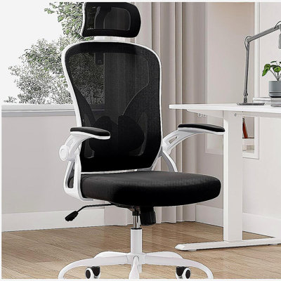 Home Office Desk Chair with Headrest, Ergonomic Office Chair, High Back Computer Chair with Armrests and Adjustable Lumbar Support