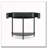 Console Table Half Moon Design End Table With 2 Storage Drawers And Bottom Shelf For Living Room, Bedroom, Study, Hallway-1679320351