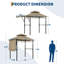 Pavillon de jardin robuste pour barbecue extérieur-125906128