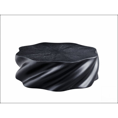 35 Inch Fully Assembled Petal Coffee Table – Sculptural Matte Fiberglass, Modern Organic Design, No Assembly, Multi-Scene Center Table