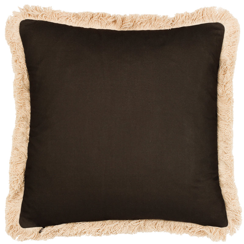 Colonial Palm Floral Square Throw Cushion, Brown
