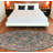 Hadiya Slate Blue Floral Vine Bordered Indoor Area Rug-856962678