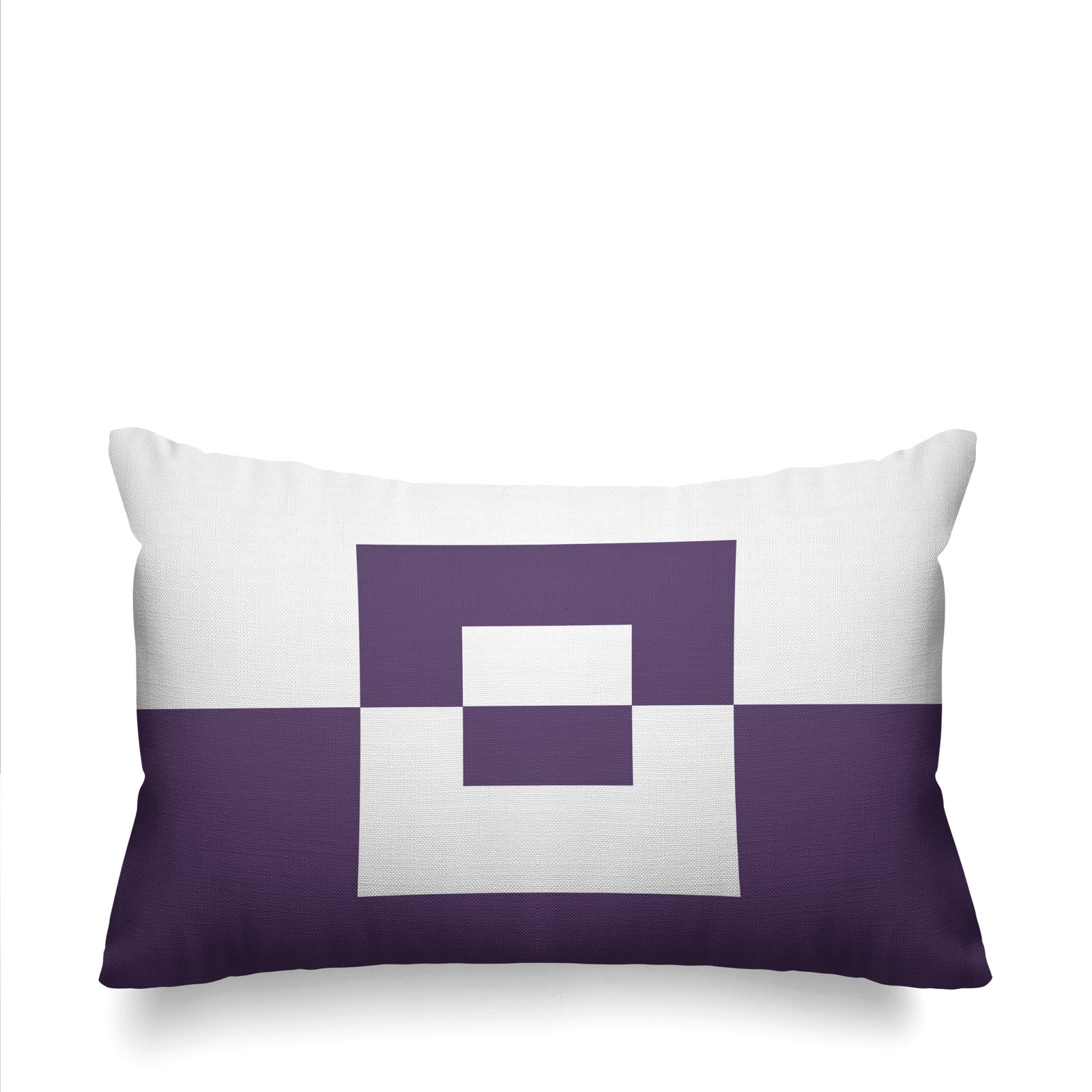 Luella Geometric Indoor/Outdoor Lumbar Throw Pillow, Purple