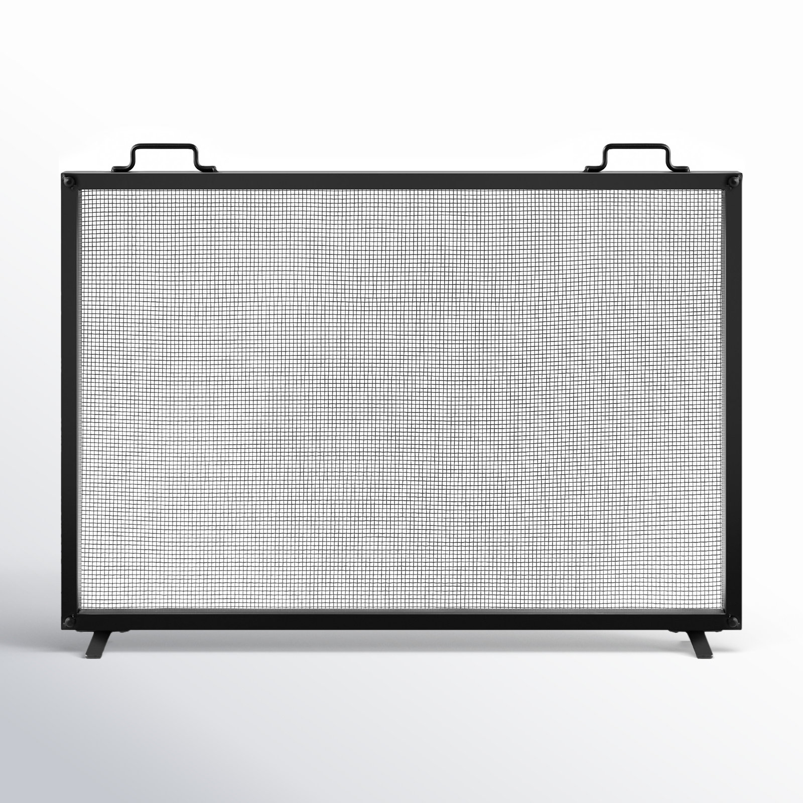 Cassiano Fireplace Screen with Handles, Black