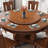 Modern solid wood carving table set-106904108