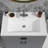 32" W x 20" D Rectangular White Ceramic Single Bathroom Vanity Sink Top with Overflow (Sink Only)