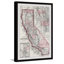 « rétro map of california » par marmont hill, reproduction d’image sur papier-664847001