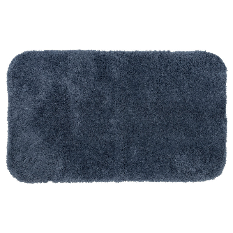 Tapis pour salle de bain Benedetti, L 20 po x L 34 po, Bleu ardoise