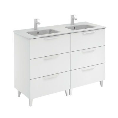 Meuble-lavabo double l 48 po x P 19 po x H 34 po