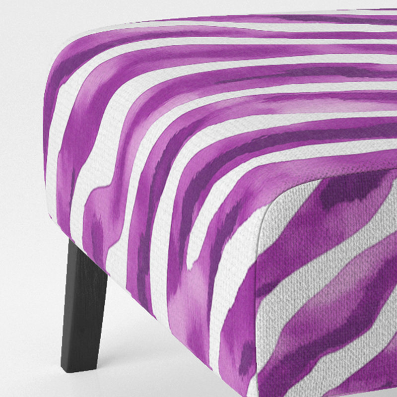 Fauteuil de chambre Zebra, Mauve / Blanc