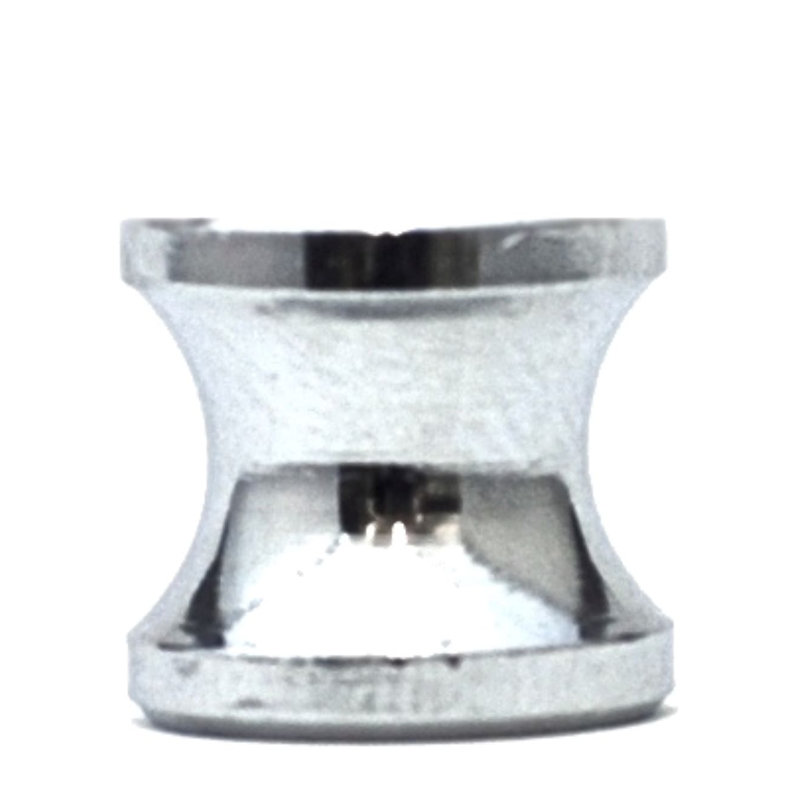 1 1/4" Length Square Knob, Polished Chrome, Amber